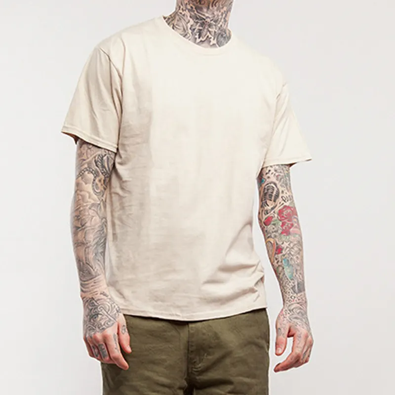 Camiseta lisa personalizada de algodón cómoda de verano para hombre, venta al por mayor