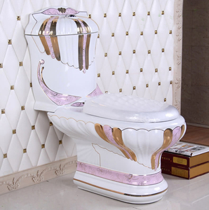 <span class=keywords><strong>Inodoro</strong></span> de Dos Piezas KD-T001C, Diseño Dorado de Lujo, Cerámica, para Hotel, Hogar, Baño, Diseño <span class=keywords><strong>Vintage</strong></span> - Product Image 2