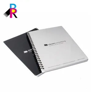 Custom Kantoorbenodigdheden Business Geen Minimum Bedrijf Logo Custom Notepad Voor Kantoor A4 160 Pagina 'S Met Draad Binding