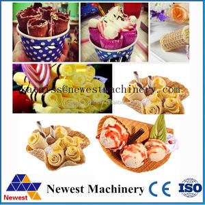 Ice cream cone wafer làm máy, duy nhất pan cán chiên máy máy làm kem giá, pan fry ice cream rolls máy - Product Image 6