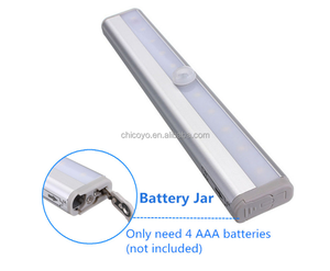 CHICOYO 10 LED Battery Powered Motion <strong>Sensor</strong> LED <strong>Light</strong> Portable Night <strong>Lights</strong> for Closet Hallway Stairway Bathroom