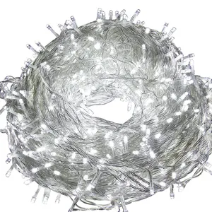 24V 8 Modos 250 LEDs 50m/164ft Transparente Cordas Luzes De Natal Luzes De Fadas com Transformador para a Festa decoração do casamento