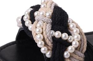 Scarpe basse <span class=keywords><strong>donna</strong></span> estate <span class=keywords><strong>donna</strong></span> elegante elegante <span class=keywords><strong>sandali</strong></span> di perle - Product Image 6