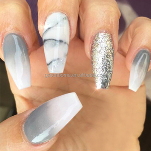 Senboma Marble And Chrome Nail Art Guangzhou Coffin Nail False Nail - Product Image 6