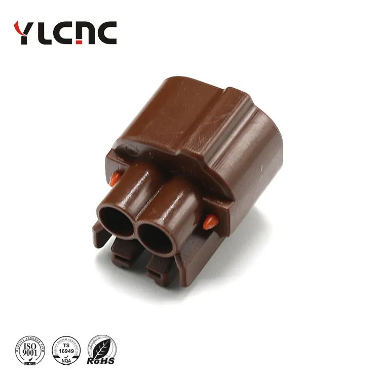 YLCN Automotive Brown Female Terminals Harness Wiring Plug 2 Pin Connector