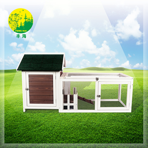 Cage de clapier à lapin en bois d'asphalte imperméable à motif solide - Product Image 2
