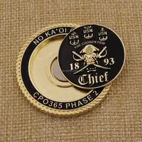Chất Lượng Tốt Màu Sắc Đầy Nổi Hải Quân Challenge Coin Với Nam Châm