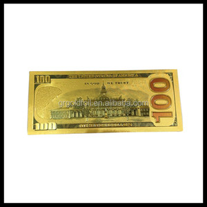 Artesanías coloridas New America billete <span class=keywords><strong>de</strong></span> <span class=keywords><strong>100</strong></span> dólares billete <span class=keywords><strong>de</strong></span> oro <span class=keywords><strong>de</strong></span> 24K nuevos artículos <span class=keywords><strong>de</strong></span> recuerdo americano - Product Image 3