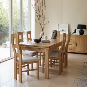 새로운 디자인 저렴한 오크 나무 마스터 디자인 식당 가구 티크 나무 조각 식탁 의자 E5003