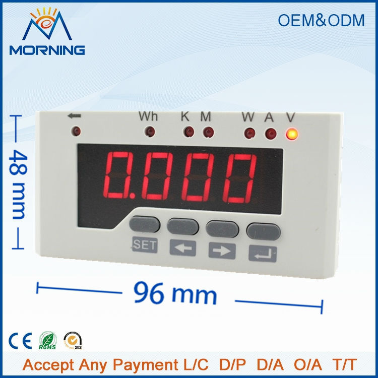 Me-de51 размер кадра 96 * 48 мм однофазный DC удерживание данных из светодиодов цифровой дисплей счетчик энергии