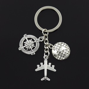 Llavero con Brújula Mundial de Viaje, Porta Pasaporte Metálico con Inspiraciones de Joyería para Amantes de los Viajes, Accesorios DIY, Regalo para Viajeros - Product Image 3