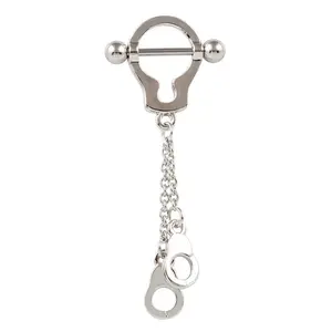 Nouveau Sexy Chirurgical Unique Menottes Barre De Mamelon Anneaux Femmes/Filles Piercing Bijoux De Corps