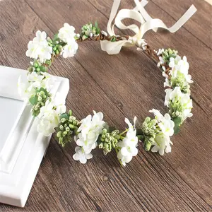 Wedding Beach Floral Headband Cheap Artificial Flower Girl Crowns