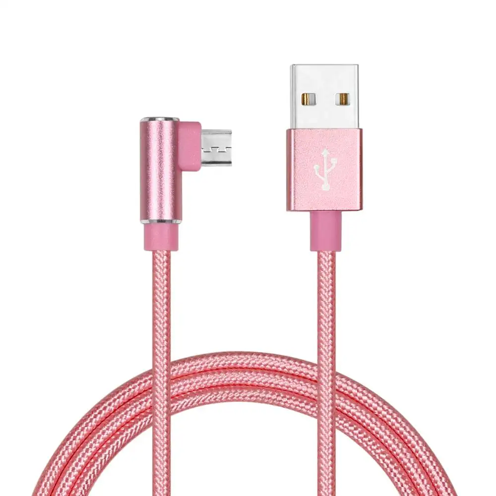 Charging Usb Data Android Cable 90 Degree Right Angle 2.1A 1m for I phone Mobile Phone PVC CE Wholesale Standard Stock