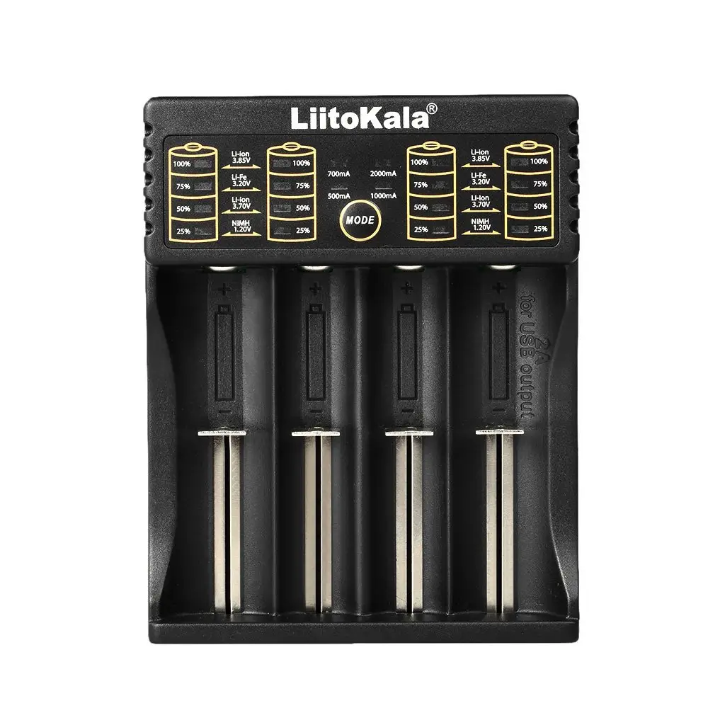 LiitoKala Lii-402 Caricabatterie Intelligente Della Batteria 1.2V 3.7V 3.2V 3.85V AA/AAA per il 18650 18490 18350 17670 17500 16340 14500 10440 Batteria