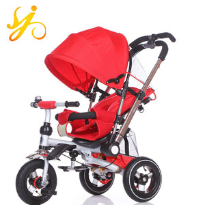 Mejor calidad padres empuje bebé caminando triciclo/niños moto triciclo 4 en 1/Marco de hierro triciclo para niños 1-6 años - Product Image 3