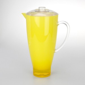 Exquisite Yellow Water Pitcher With Transparent Lid - Product Image 1