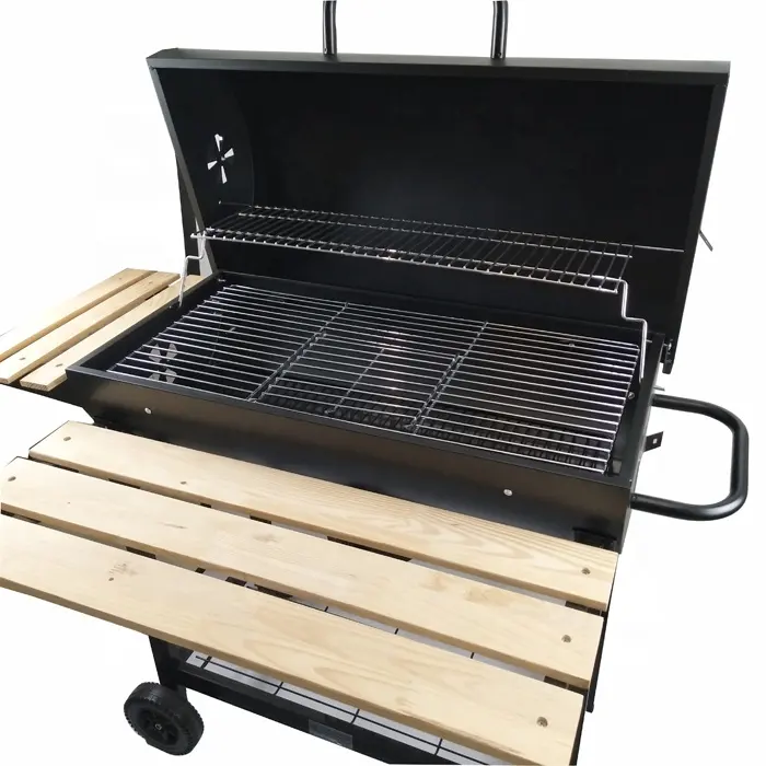 42cm Outdoor Barrel Grill Grill Raucher mit Holz regal