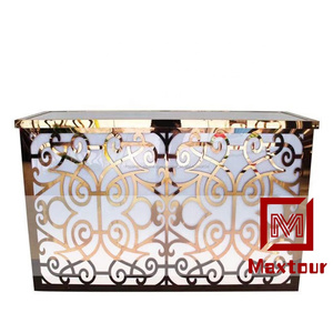 Diseño de Moda y luz led acrílico con marco de acero inoxidable mesa de <span class=keywords><strong>bar</strong></span> - Product Image 3