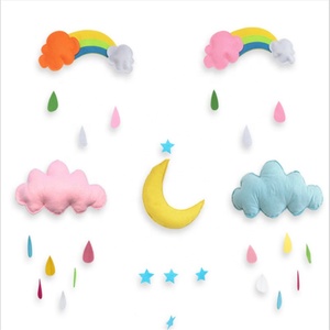 Jouets, hochets mobiles en feutre, nuage, clochette, pendentif pour berceau, décoration de chambre, cadeau d'anniversaire - Product Image 4