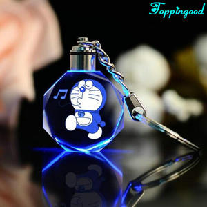 Doraemon-Llavero con <span class=keywords><strong>foto</strong></span> de cristal grabado para regalo de Navidad - Product Image 1