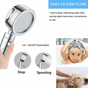 Pommeau <span class=keywords><strong>de</strong></span> <span class=keywords><strong>douche</strong></span> à main chromé à haute <span class=keywords><strong>pression</strong></span> et économie d'eau avec 3 modes <span class=keywords><strong>de</strong></span> pulvérisation |   <span class=keywords><strong>Douche</strong></span> <span class=keywords><strong>de</strong></span> salle <span class=keywords><strong>de</strong></span> bain en plastique ABS au design moderne - Product Image 4