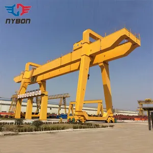 Steel factory 40 ton load structure weight trolley travelling gantry crane for road building