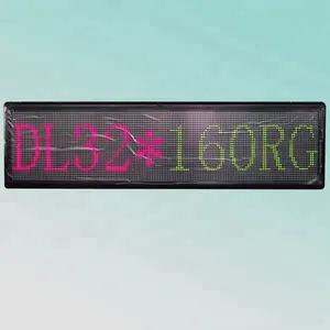 CE usb two color 32X160pixel multi language free division led running text sign