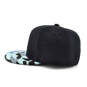3D embroidered flat bill cap snap back hat with brim custom - Product Image 2