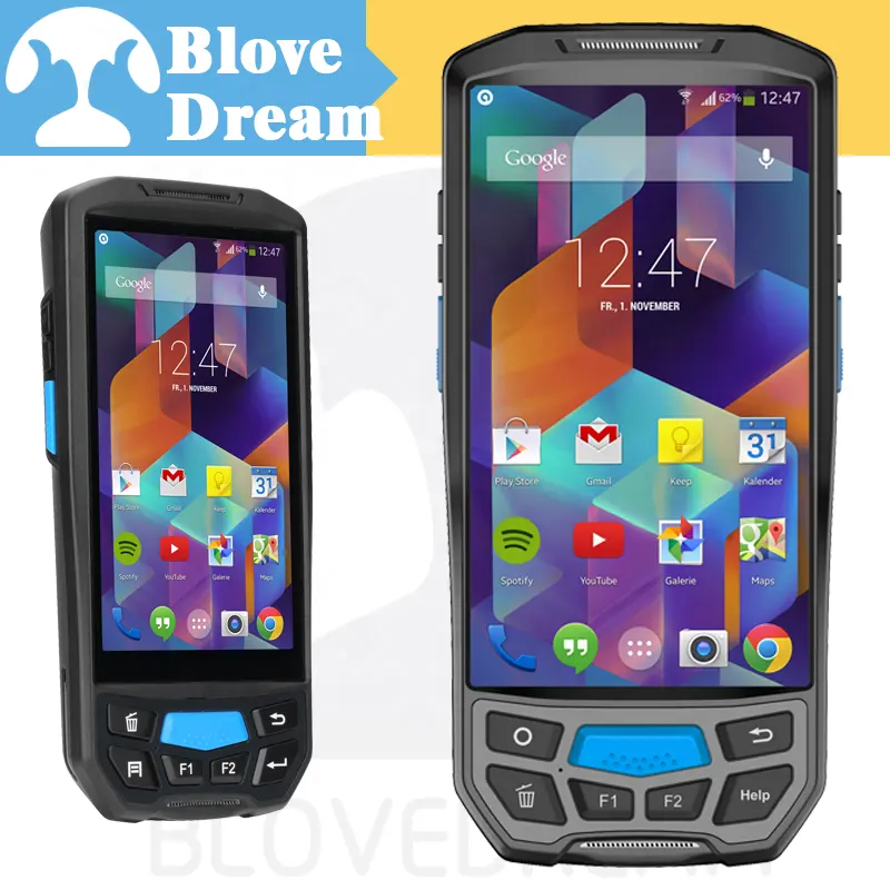 Warehouse Handheld Mobile QR Code Android Printer rfid Inventory Reader Barcode Scanner Rugged Industrial PDA all in one