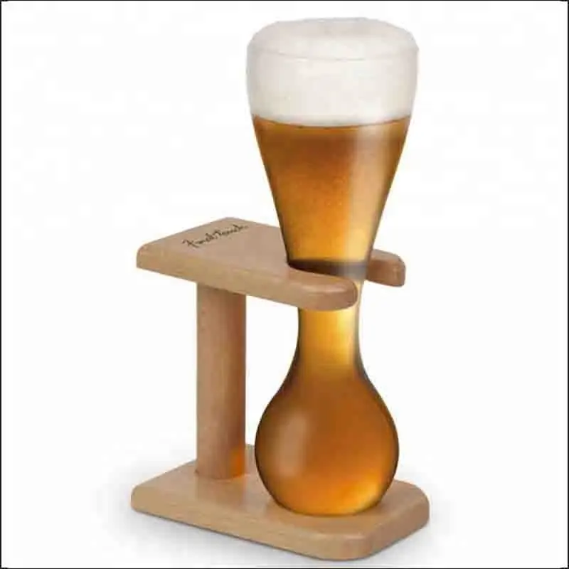 Natürliches Eichenholz Material Half Yard Bierglas halter Stand