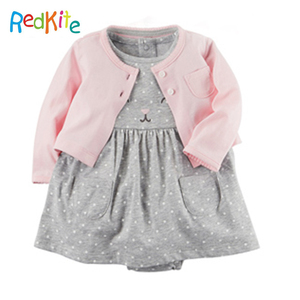 Eco friendly Promotion Personnalisé doux bébé fille vêtements manches courtes bébé body robe - Product Image 6