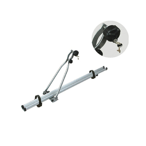 Portaequipajes de aluminio universal para techo de coche, <span class=keywords><strong>portabicicletas</strong></span> para techo, <span class=keywords><strong>portabicicletas</strong></span> para exteriores, marco único con bloqueo <span class=keywords><strong>antirrobo</strong></span> - Product Image 1