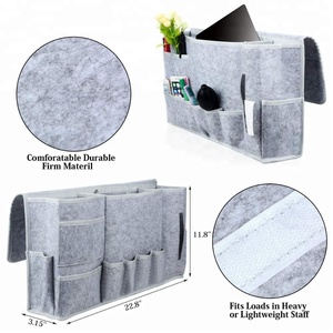 12 Pockets Felt Bedside <strong>Caddy</strong> Storage Organizer <strong>Bed</strong> <strong>Caddy</strong> for Phone Remotes Magazine Glasses Pen Tablet - Product Image 3