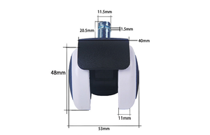 Ersatz 2 Zoll schwarz <span class=keywords><strong>Nylon</strong></span> Pu Bürostuhl <span class=keywords><strong>Caster</strong></span> M11 Griff Ring Stiel Dreh möbel Lenk rollen - Product Image 5