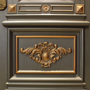 <span class=keywords><strong>Aluminium</strong></span>-Legierung Villa Haupttor Eingangstür Doppelflügel Sicherheitstür Traditionelles Design Fertiggestellt Kugelsicher - Product Image 4