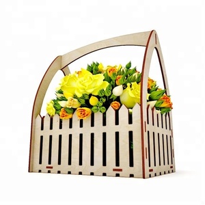 Découpé au laser en bois boîte à Fleurs fleurs boîtes de livraison