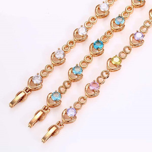 72723 크리스마스 선물 18k 골드 컬러 행운의 부적 팔찌 - Product Image 1