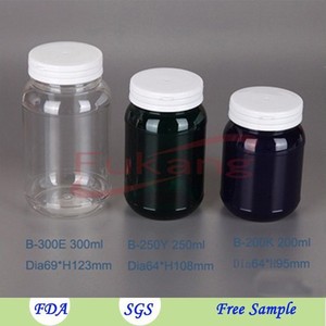 Botol Suplemen Vitamin Kosong 300cc Botol Pil Obat Plastik dengan Penutup - Product Image 6