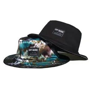 Stock 100% Cotton Fashion Reversible Sun Visor Bucket Hats
