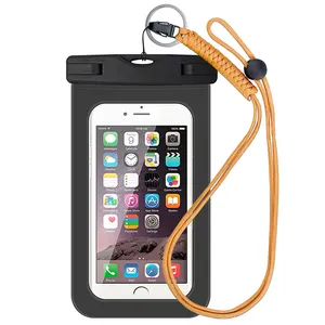 Hot Sale Universal Custom Logo Water Proof PVC Mobile Phone Cases With Lanyard Clear Pouch Waterproof Bag Cell Phone Dry Bag