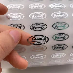 Benutzer definierte kleine Größe Lippenstift wasserdicht Silber klar Aufkleber