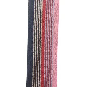 Arc-en-ciel maille poly ruban multicolore tricot côtelé ruban garniture sport jacquard ruban en tricot