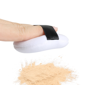 แป้งพัฟเครื่องสำอางพร้อมลูกไม้สีดำทำจากผ้าฝ้ายแท้สีขาวไม่มีโลโก้ - Product Image 6