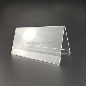 Porte-étiquette <span class=keywords><strong>de</strong></span> prix en acrylique, forme en L, porte-étiquette <span class=keywords><strong>de</strong></span> prix bon marché, double face, autoportant, <span class=keywords><strong>plaque</strong></span> <span class=keywords><strong>de</strong></span> nom <span class=keywords><strong>de</strong></span> bureau en acrylique - Product Image 3