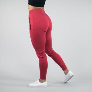 <span class=keywords><strong>Pantaloni</strong></span> Sportivi in Cotone Elasticizzato Personalizzati per Palestra Joggers Affusolati da <span class=keywords><strong>Donna</strong></span> Rossi Slim Fit Vendita all'Ingrosso - Product Image 2
