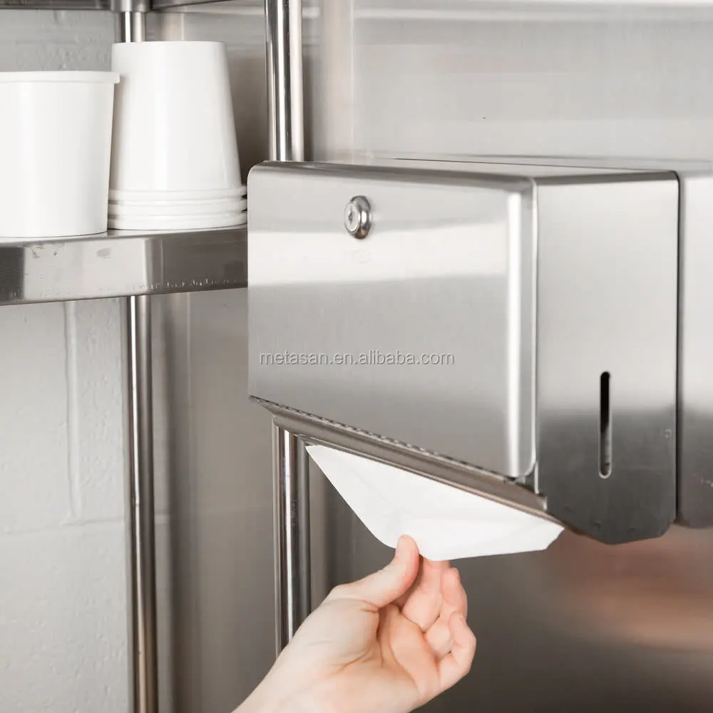 Kustom wall mounted stainless steel toilet tissue dispenser tangan handuk kertas dispenser
