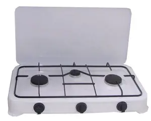 Cuisinière à gaz portable à trois brûleurs, certifié CE, approuvé CE