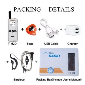 HELIDA T-M2D 2W iki yönlü telsiz PMR UHF 400-520MHz FM Mini cep radyo açık ve kapalı kullanım için - Product Image 6