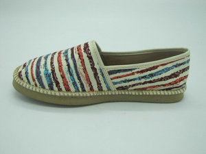 GRS New Style Most Comfortable Flat <strong>Pe</strong> Outsole Canvas Espadrille <strong>Shoes</strong> - Product Image 3